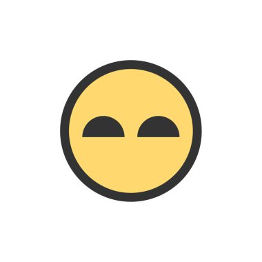 emoji, yüz ifadesi sembolü, simge simgesi, vektör illüstrasyonu