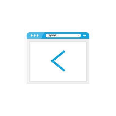 Web tarayıcı simgesi, vektör illüstrasyonu basit tasarım