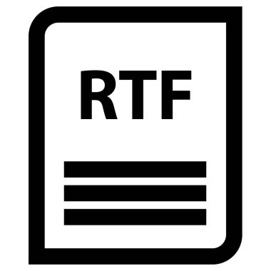 rtf dosya simgesi, vektör illüstrasyonu basit tasarım