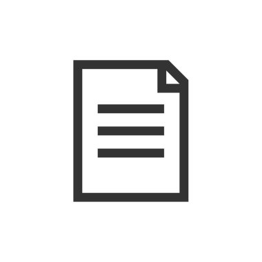 belge simgesi vektörü beyaz arkaplanda izole edildi, dosya şeffaf işareti