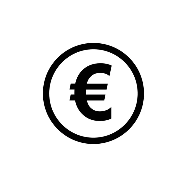 Εικονίδιο Νομίσματος Σύμβολο Ευρώ Απλή Διανυσματική Απεικόνιση — Διανυσματικό Αρχείο