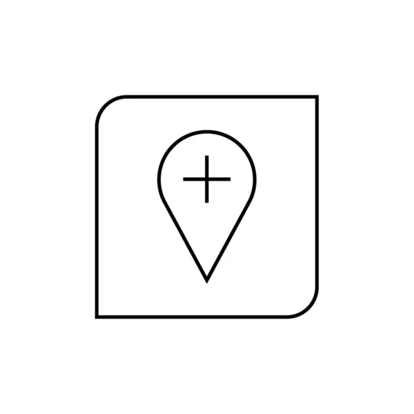 Icona Puntatore Mappa Simbolo Del Segnaposto Stile Piatto — Vettoriale Stock
