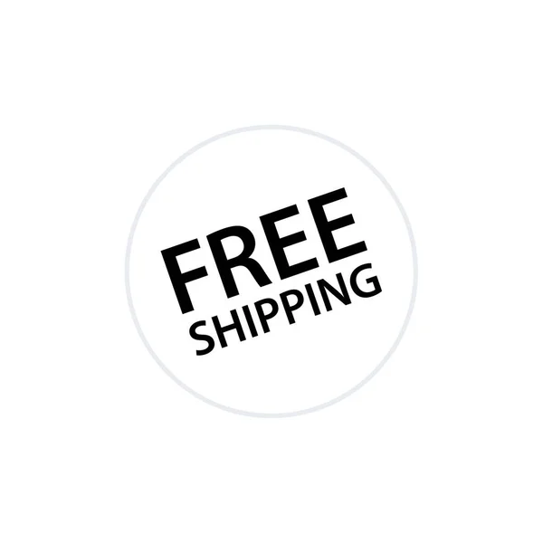 Free Shipping Logo Design Template Vector Illustration — Stock Vector
