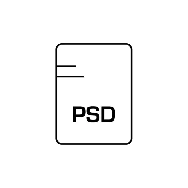 Иконка Файла Psd Векторная Иллюстрация Простой Дизайн — стоковый вектор