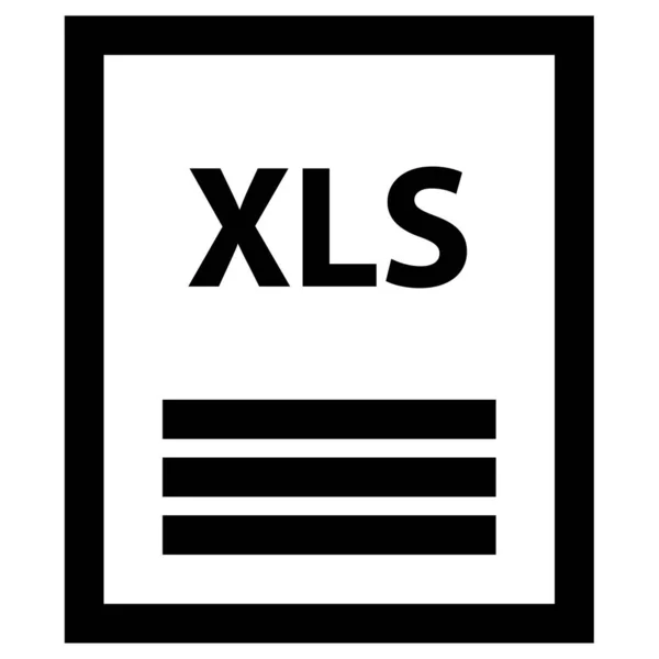 Xls Icona Del File Illustrazione Vettoriale Design Semplice — Vettoriale Stock