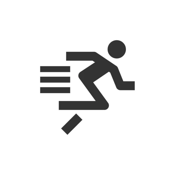Hombre Corriendo Icono Vector Ilustración Diseño Logo — Vector de stock