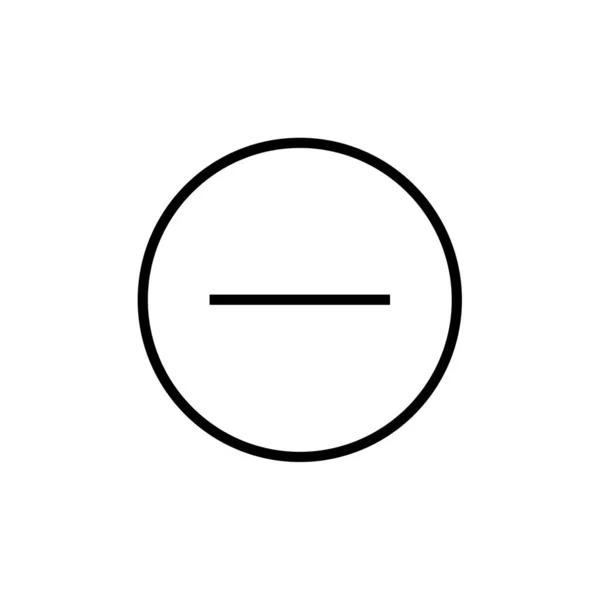 Mínusz Vektor Ikon Egyszerű Minimalista Lapos Illusztráció Negatív Vonal Szimbólum — Stock Vector