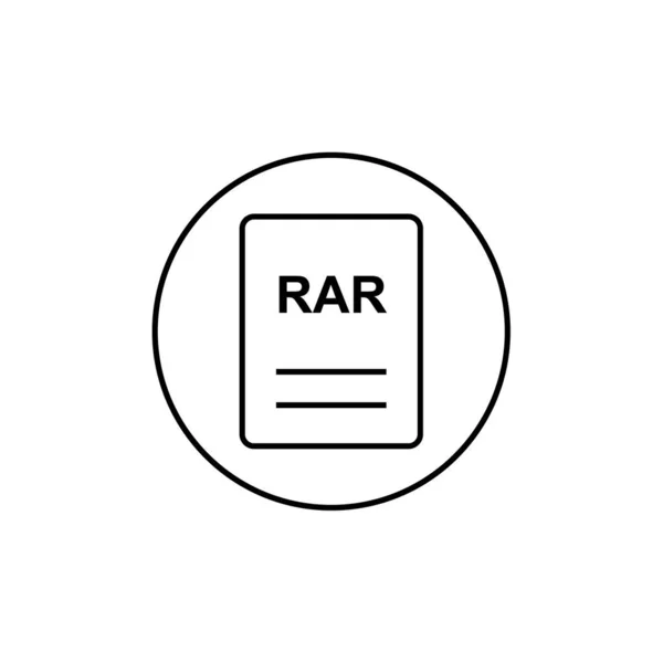 Иконка Rar Файла Векторная Иллюстрация Простая Конструкция — стоковый вектор