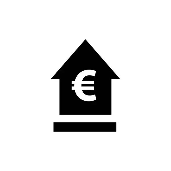 Ícone Sinal Euro Estilo Design Plano —  Vetores de Stock
