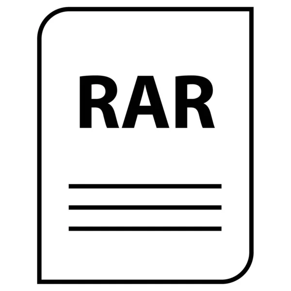 Rarファイルのアイコンベクトル図シンプルなデザイン — ストックベクタ