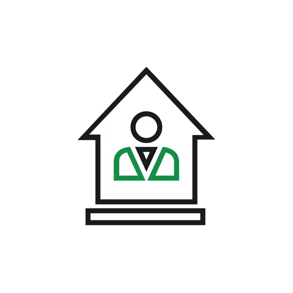 Hemförsäkring Ikon Vektor Illustration — Stock vektor