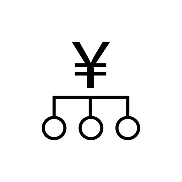 Icono Yen Ilustración Vectorial — Vector de stock