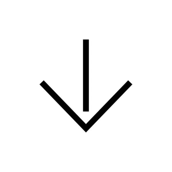 Pfeilsymbol Nach Unten Downloadsymbol Vektorillustration — Stockvektor