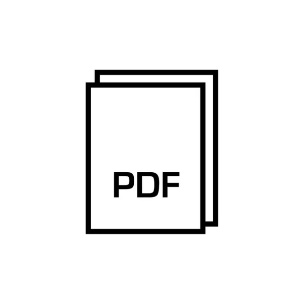 Pdf Dateisymbol Vektorillustration Einfaches Design — Stockvektor