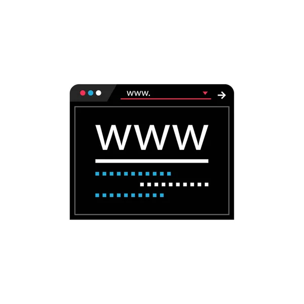 Вектор Дизайну Веб Ікон Інтернет Www — стоковий вектор