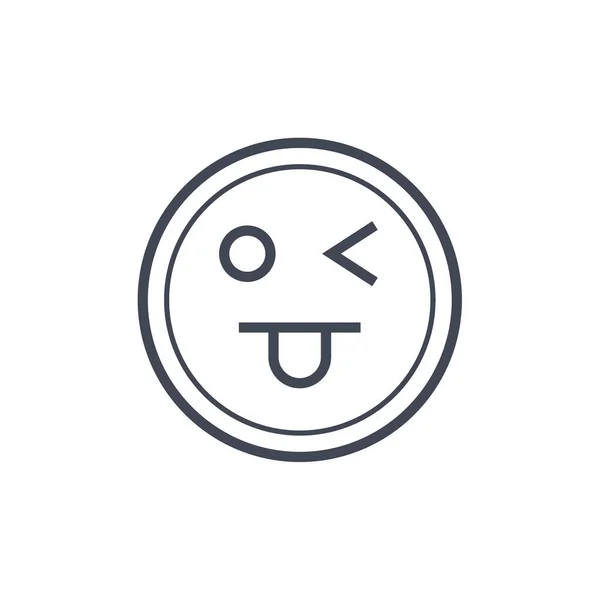 Vectorillustratie Van Emoji Gezichtsuitdrukking Emotie Symbool — Stockvector