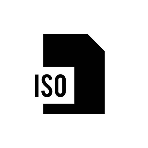Icône Fichier Iso Illustration Vectorielle Design Simple — Image vectorielle