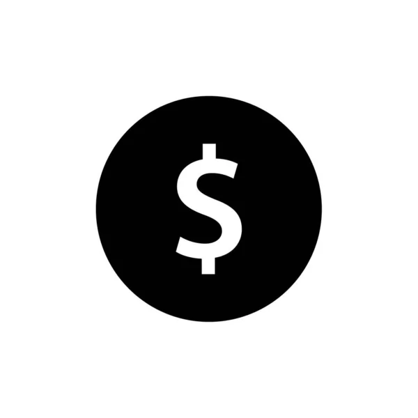Dolarová Ikona Jednoduchá Ilustrace Nápisu Peněz — Stockový vektor