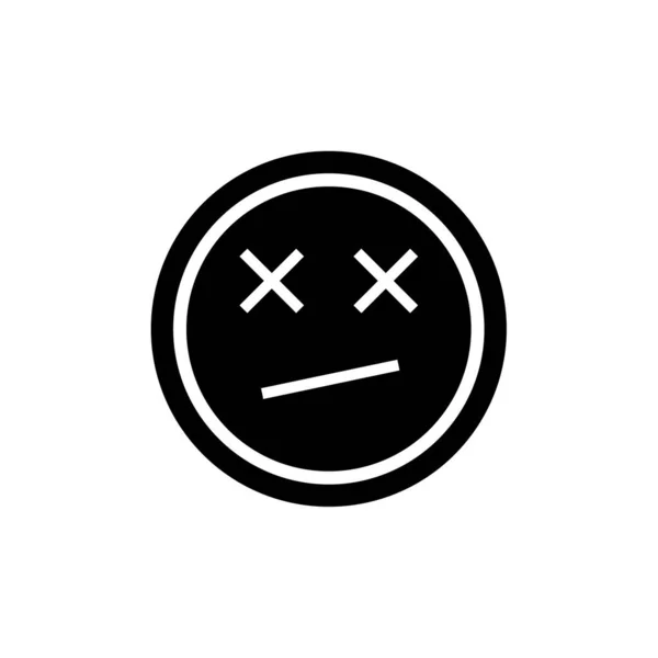 Illustrazione Vettoriale Dell Espressione Del Volto Emoji Simbolo Dell Emozione — Vettoriale Stock