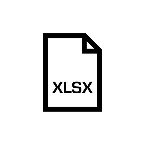 Xlsx File Icon Vector Illustration Simple Design — Stock Vector
