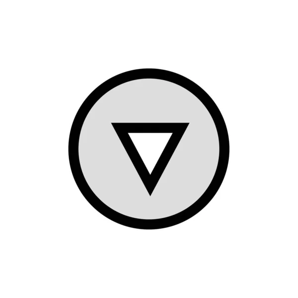 Ikona Strzałki Dół Symbol Pobierania Ilustracja Wektor — Wektor stockowy