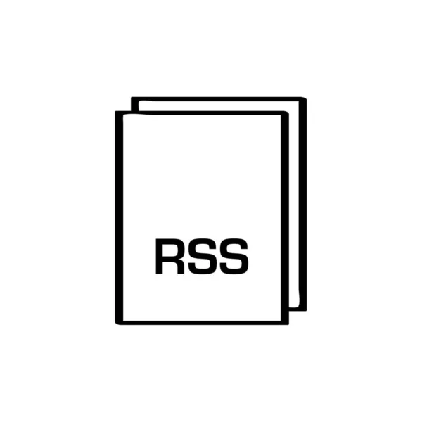 Rss Εικονίδιο Αρχείου Διανυσματική Απεικόνιση Απλό Σχέδιο — Διανυσματικό Αρχείο