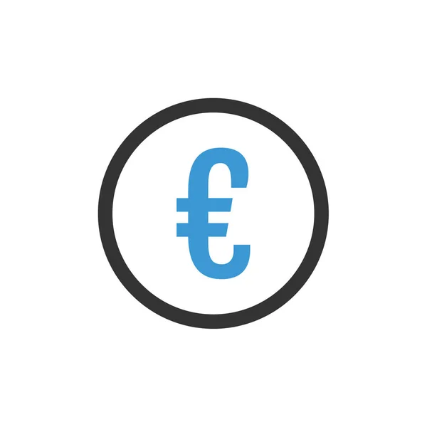 Euroteken Valuta Pictogram Eenvoudige Vector Illustratie — Stockvector