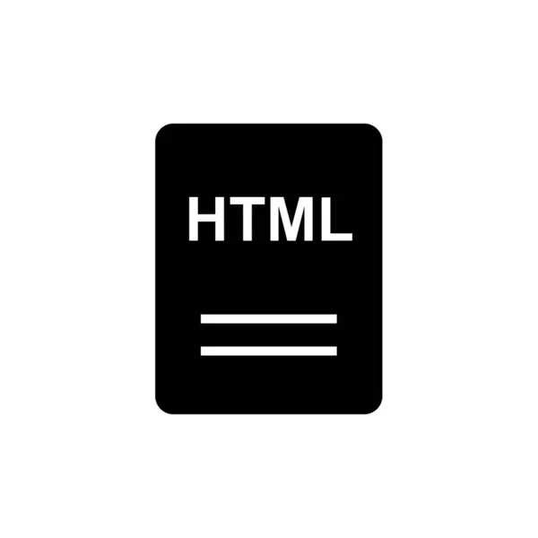 Иконка Html Файла Векторная Иллюстрация Простой Дизайн — стоковый вектор