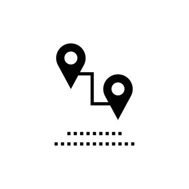 Web ve mobil uygulama tasarımınız için beyaz arkaplanda izole edilmiş konum simgesi vektörü, harita logosu konsepti