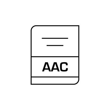 aac dosya simgesi, vektör illüstrasyonu basit tasarım