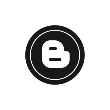 Blogger sosyal medya logosu paylaşımı. Web simgesi basit illüstrasyon