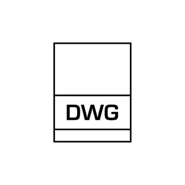 dwg dosya simgesi, vektör illüstrasyonu basit tasarım