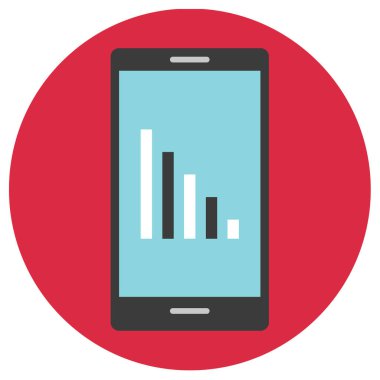 Cep telefonu simgesi, vektör illüstrasyonu