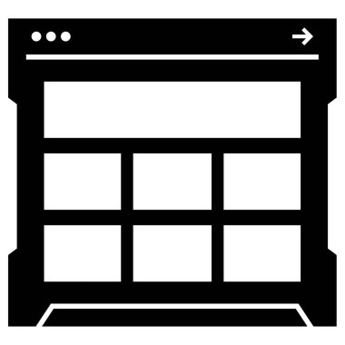 Web sitesi ve uygulama tasarımı için tarayıcı vektör simgesi 