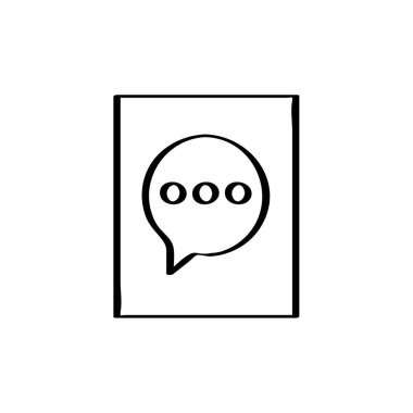 Metin Mesajlaşma simgesi vektör illüstrasyonu