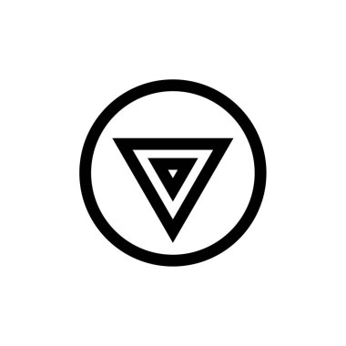 Soyut çokgen geometrik simge, vektör illüstrasyonu 