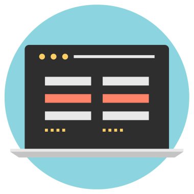 İnternet sitesi. Web simgesi basit illüstrasyon