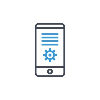 akıllı telefon simgesi basit vektör illüstrasyonu