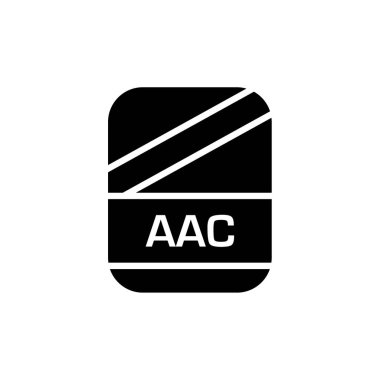 aac dosya simgesi, vektör illüstrasyonu basit tasarım