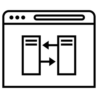 Web tarayıcı simgesi basit illüstrasyon