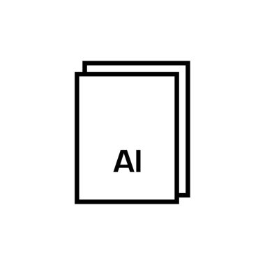 ai dosya simgesi, vektör illüstrasyonu basit tasarım