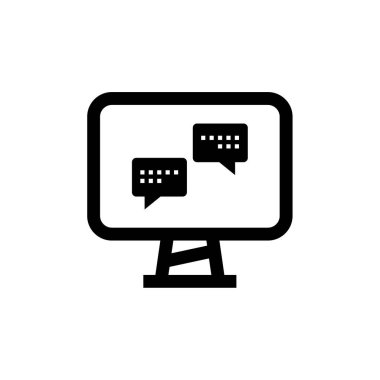 Metin Mesajlaşma simgesi vektör illüstrasyonu