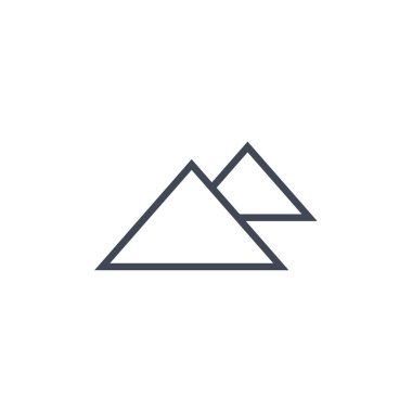 Dağlar simgesi. Vektör çizim 