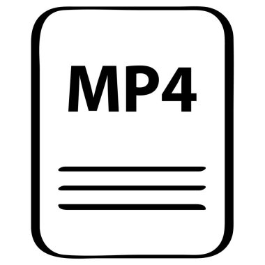 mp4 dosya simgesi, vektör illüstrasyonu basit tasarım