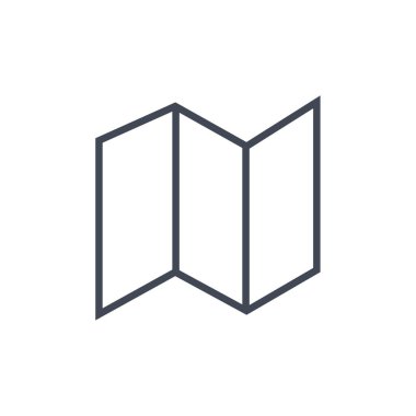 Harita, konum basit simge vektör çizimi  