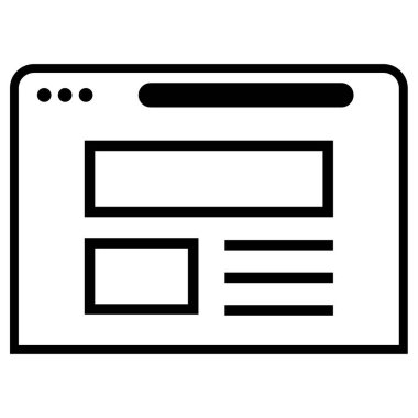 Kablo çerçeve simgesinin vektör illüstrasyonu