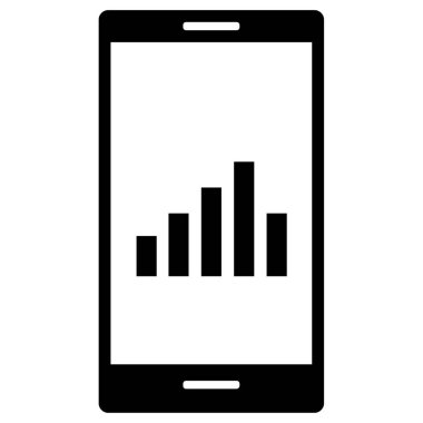 ekonomi veri çubukları grafiği basit simge, vektör illüstrasyonu