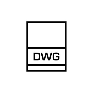 dwf dosya simgesi, vektör illüstrasyonu basit tasarım