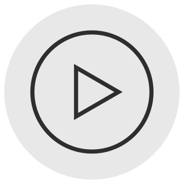 YouTube basit simge vektör illüstrasyonu, video, ortam konsepti  
