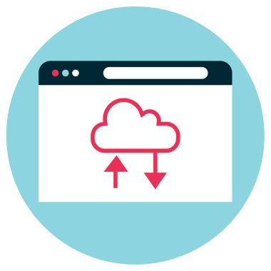 Web tarayıcı simgesi basit illüstrasyon